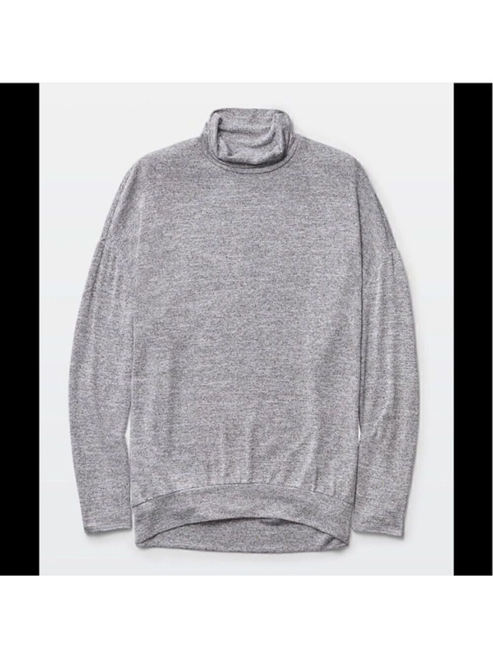 Aritzia Wilfred Free Martha Mock Neck Sleeve Sweater in Gray Sz Small